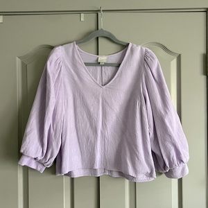 Bell Sleeve Lavender Blouse